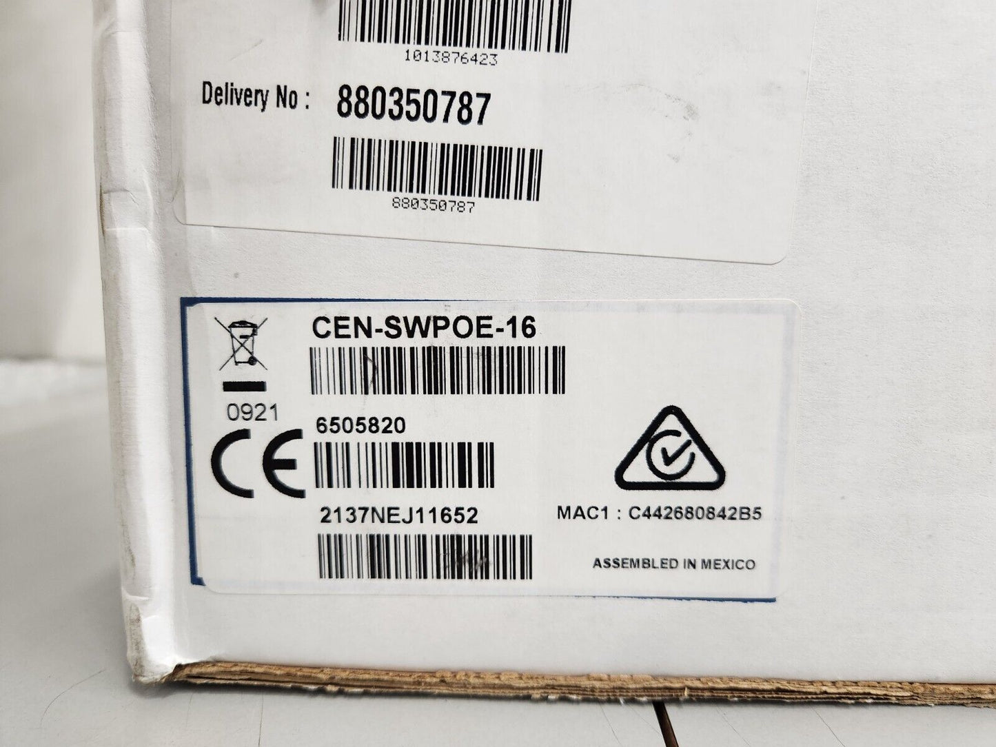 Crestron CEN-SWPOE-16 Managed 16-Port Gigabit Ethernet PoE+ Switch 6505820 NEW