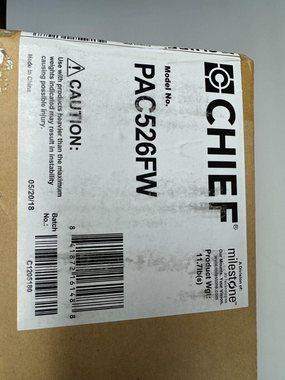 Chief PAC526FW Large In-Wall Storage Box / Mount