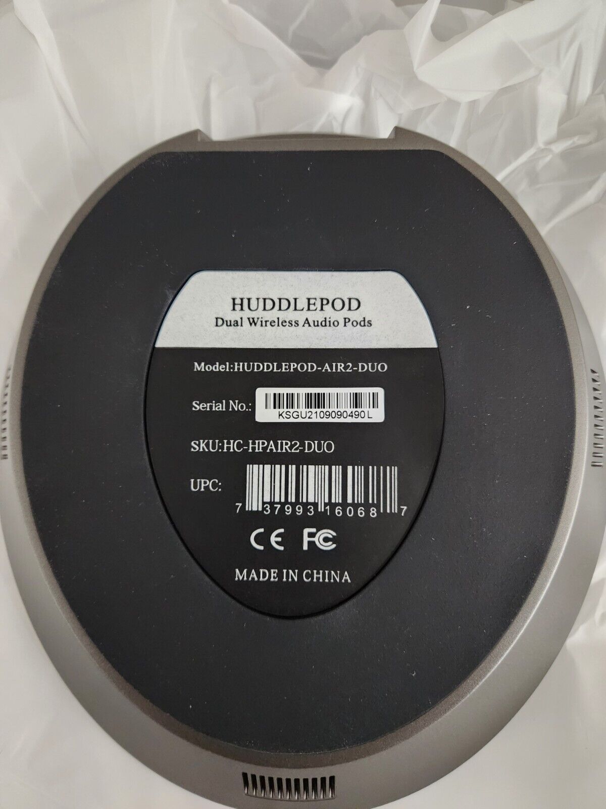 HuddleCamHD HuddlePod Air2 Duo Dual Wireless Conference Call Speaker Microphone