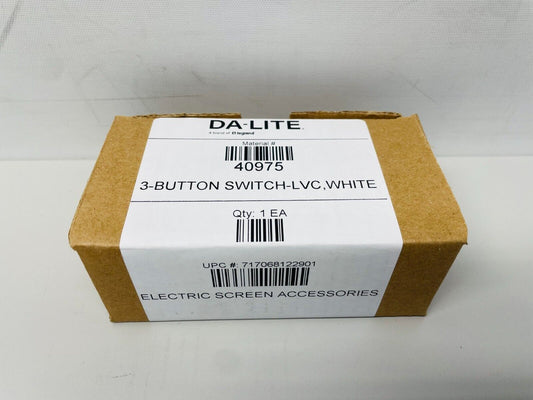 Da-Lite 40975 Three-Button Low Voltage Control Switch (White)