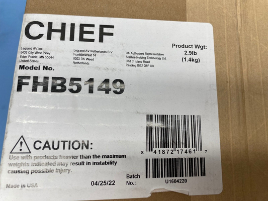 Chief FHB5149 4.3 High/Low Vesa Offset Bracket
