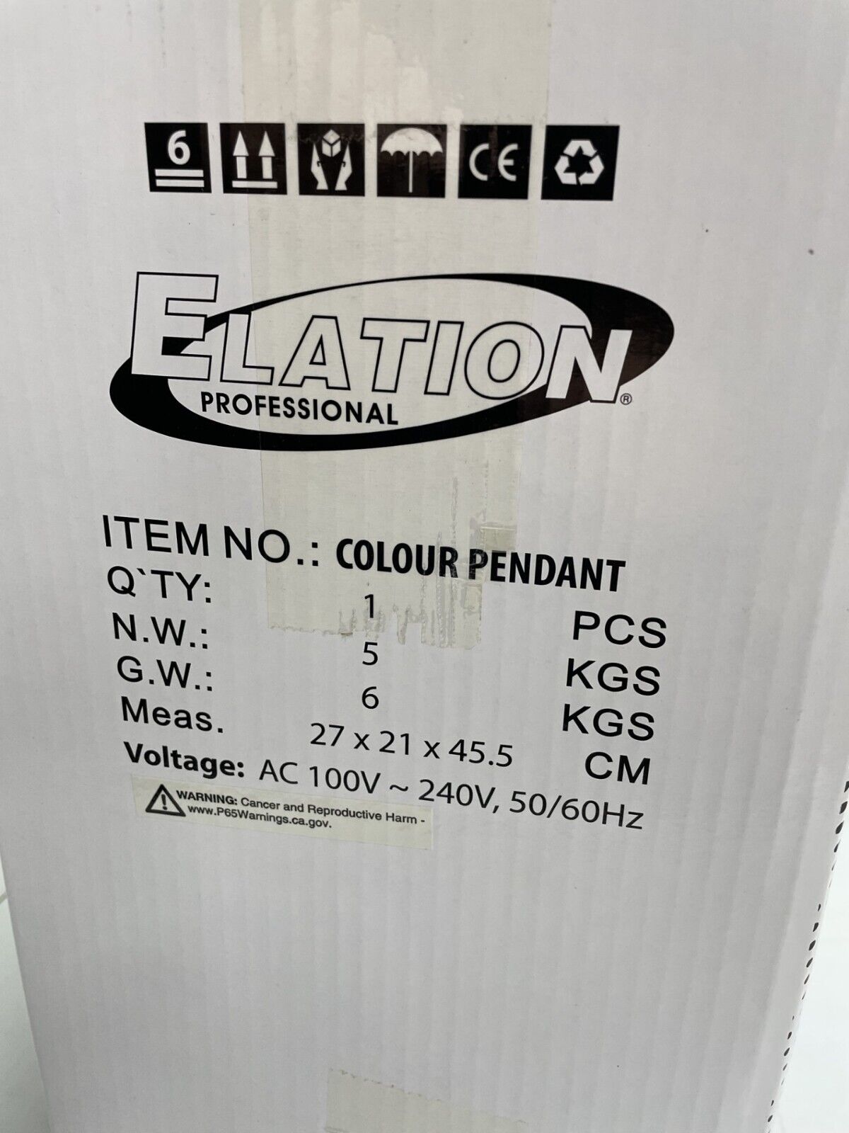 Elation Pro Colour Color 110 Pendant Wash Luminaire RGBW LED Lighting Fixture