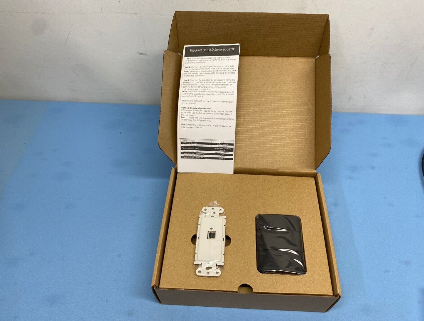 Legrand 53878 USB 2.0 Over CAT5 Superbooster Wall Plate Transmitter