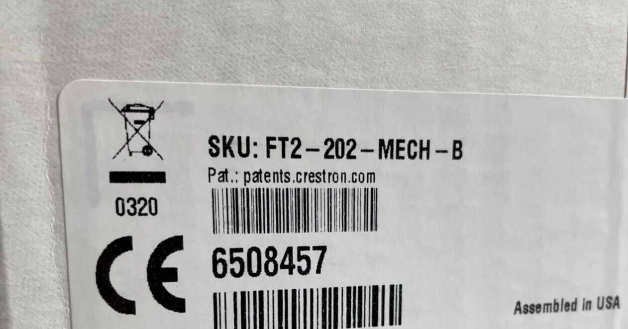 Crestron FT2-202-MECH-B FlipTop Mechanical Cable Management System Black 6508457