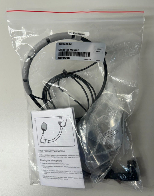 Shure SM35 Headworn Headset w/ Cardioid Condenser Microphone for Shure Wireless