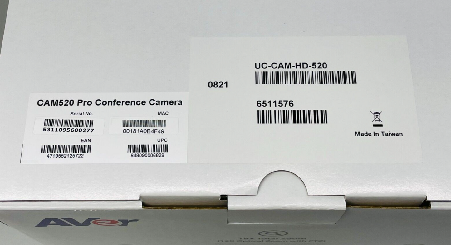 AVer CAM520 Pro USB Conference Camera 12X Zoom