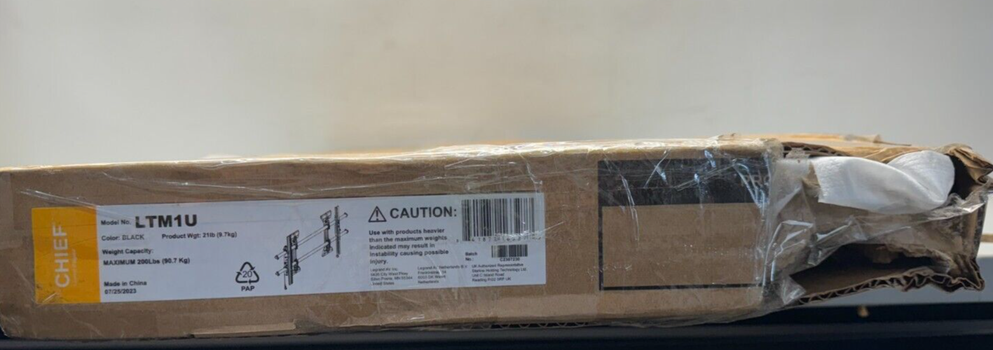 Chief LTM1U Fusion Series Tilting Landscape Wall Mount for 37 to 63" Displays