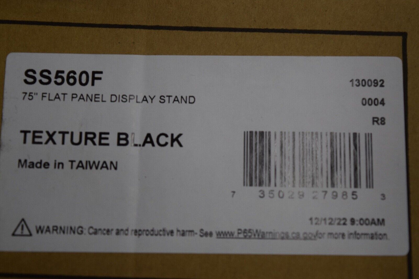 TV Stand Peerless-AV SS560F Monitor / Flat Panel Floor Stand 150LB 75" Capacity