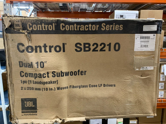 JBL Control SB2210 Dual 10"  Compact Subwoofer 500 Watt