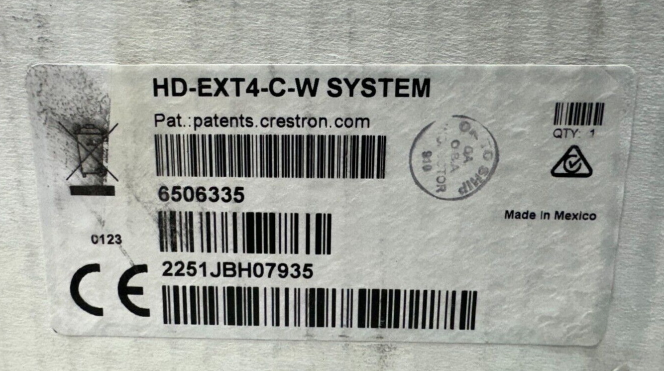 Creston HD-EXT4-C-W System 4K HDMI over HDBaseT Extender w/Analog Audio 6506335