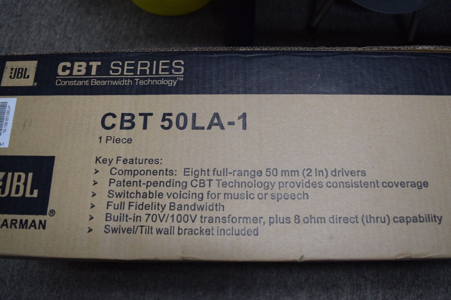 JBL Pro CBT 50LA-1 Column Line Array Loudspeaker - BLACK 1 Speaker