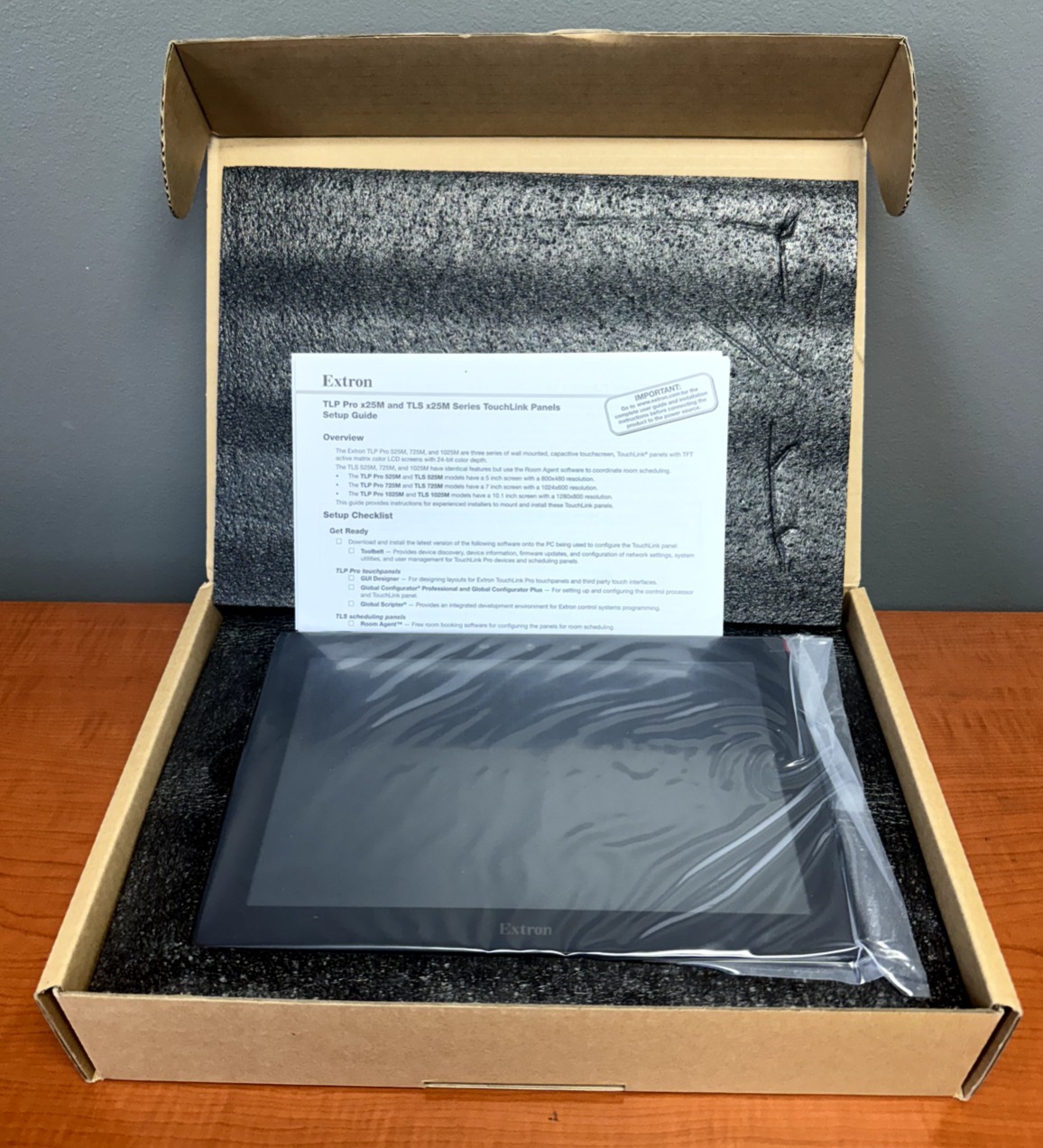 Extron TLP Pro 1025M Black 10" Wall Mount TouchLink Pro Touchpanel 60-1566-02