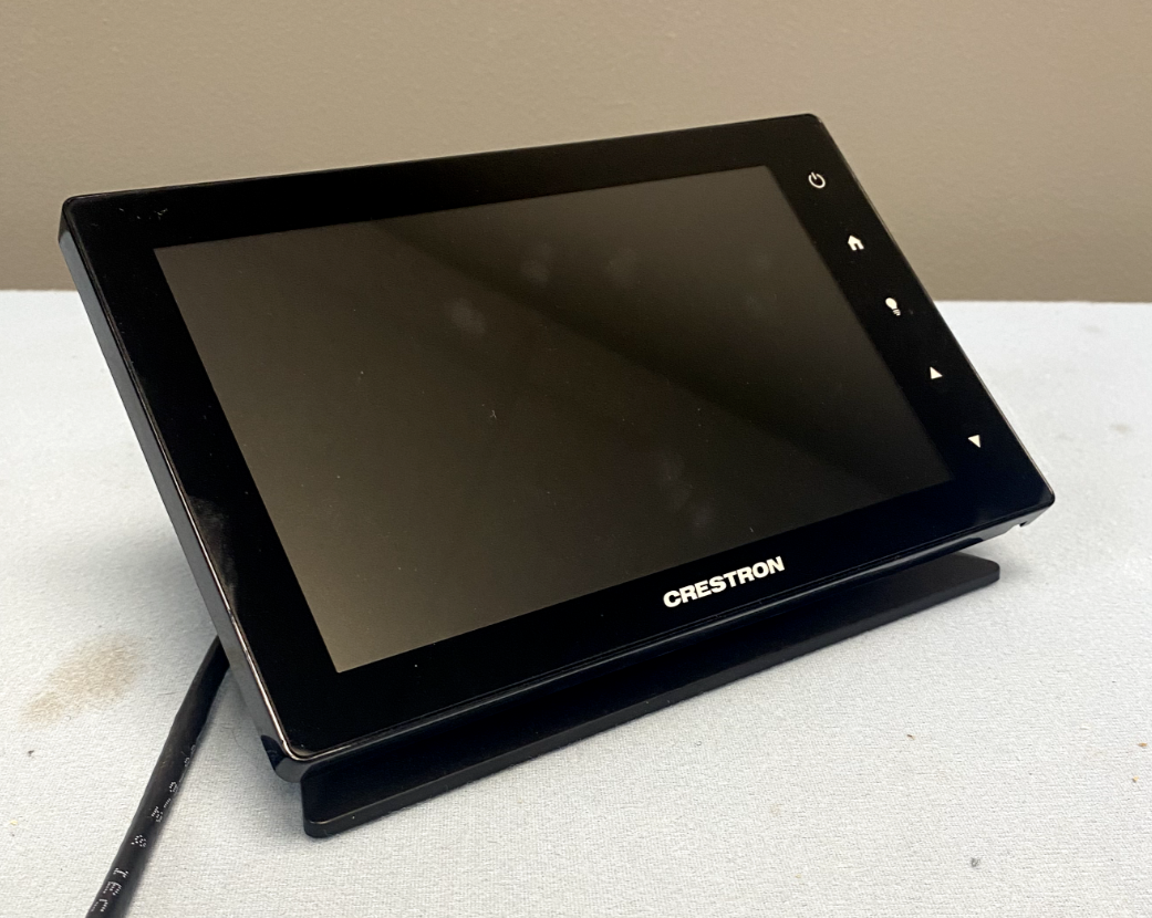 Crestron TSW-752-B-S 7” Touch Screen, Black 6506897 Factory Reset w/ Table Mount