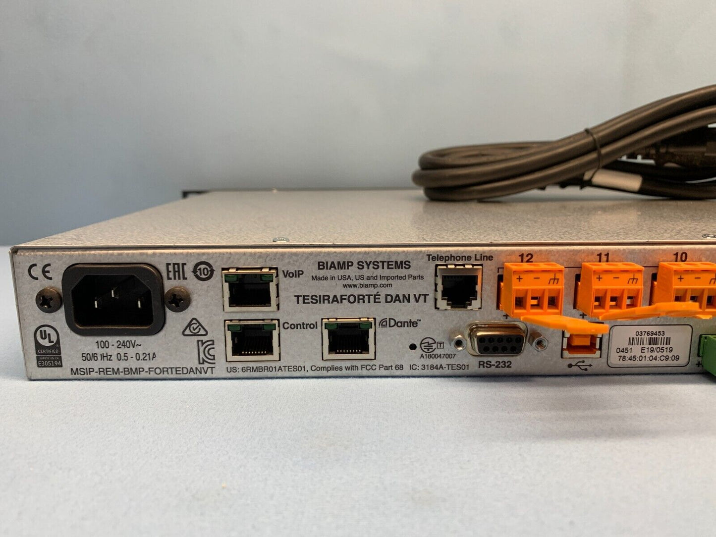 Biamp Tesira Forte Dan VT / Audio Processor DSP With Dante