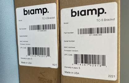 BIAMP TC-5 Bracket 911.0040.900 Lot of 2