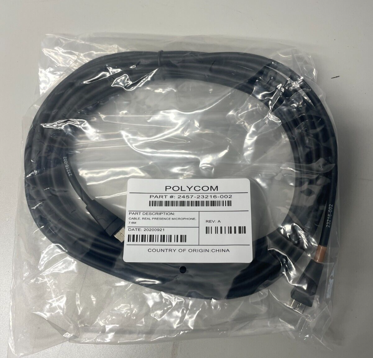 Polycom 2201-61063-001 RealPresence Group Series Microphone w/ 7.2m Cable