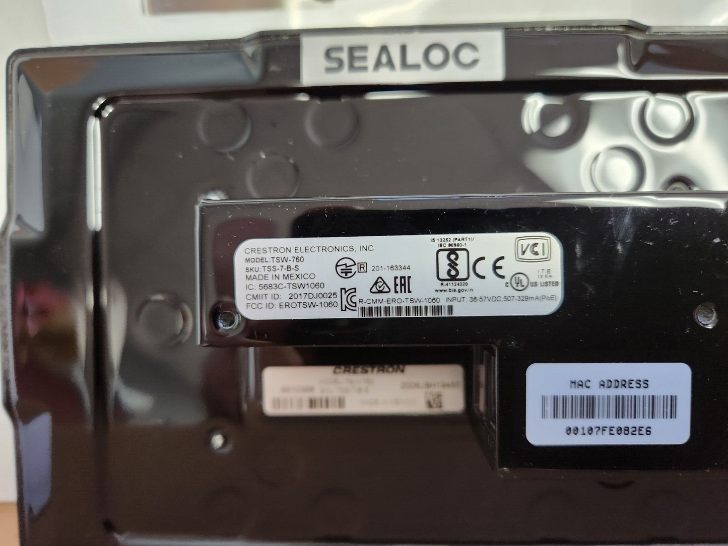 Crestron TSS-7-B-S 7in. Room Scheduling Touch Screen, Black Smooth 6510366