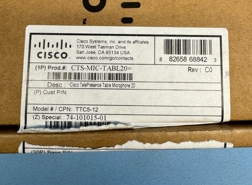 Cisco CTS-MIC-TABL20 TelePresence Table Microphone 20
