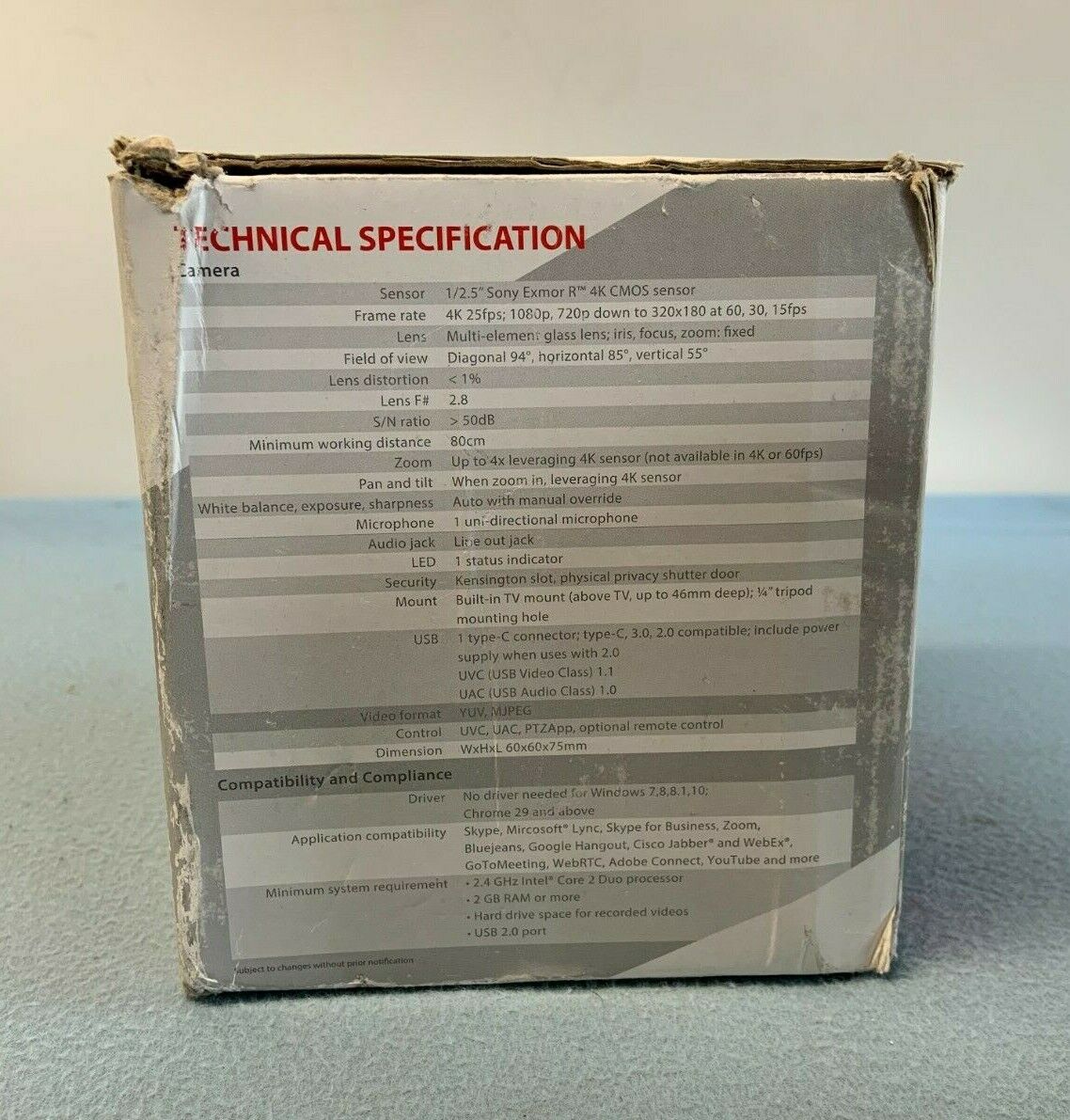 AVer CAM340 USB 3.0 Ultra HD 4K Huddle Room Camera COMSCA340