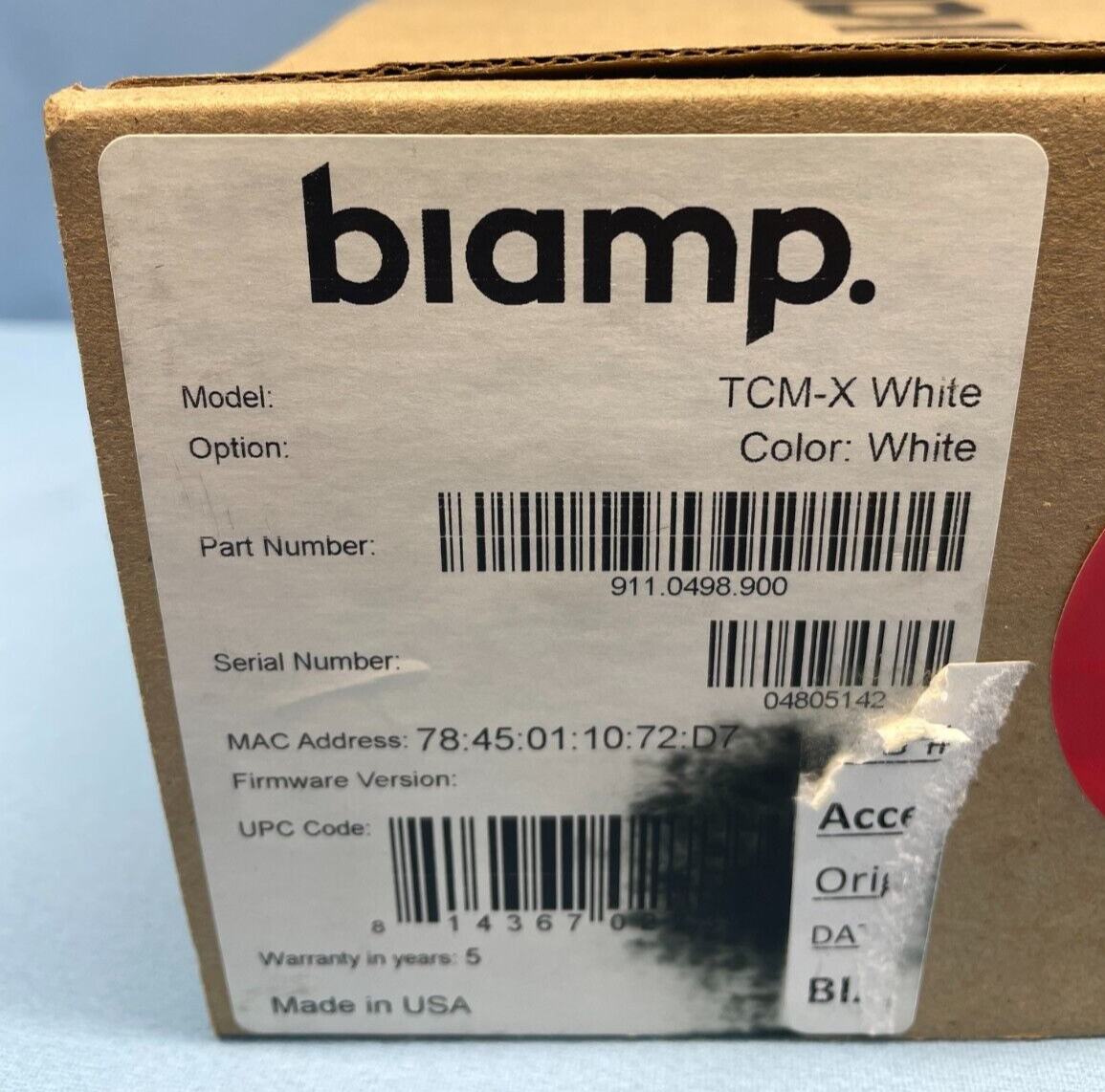 Biamp Parle TCM-X Beamtracking Ceiling Microphone White - 911.0498.900