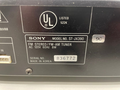 Sony ST-JX390 Stereo AM/FM Quartz Tuner Receiver Unit 30 Presets