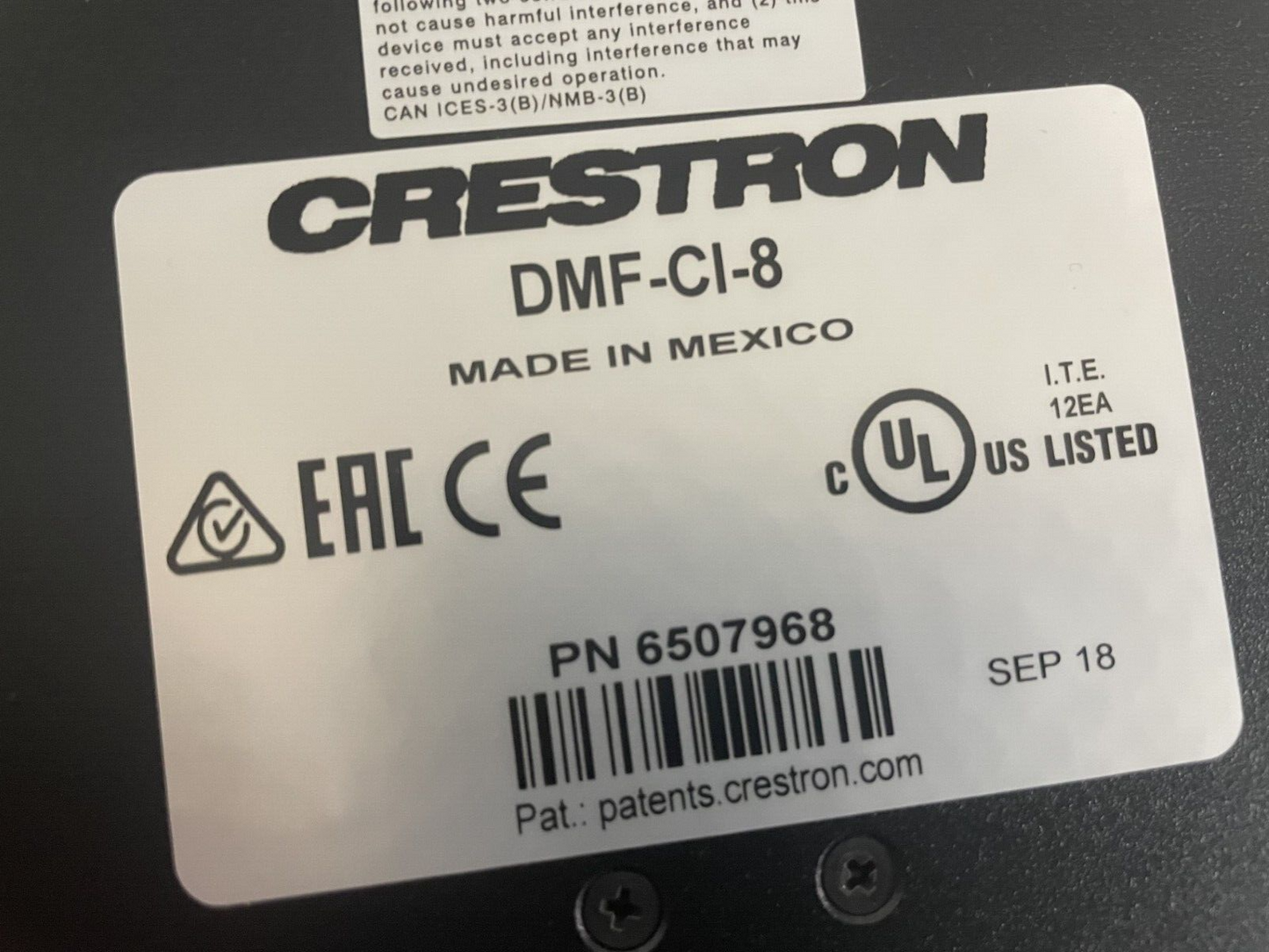 Crestron DMF-CI-8 DigitalMedia Card Chasis for DM-NVX-C& DMCF 4K Video - 6507968