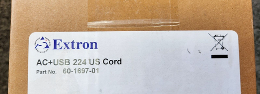 EXTRON 60-1697-01 / 60169701  AC USB 224 US Cord Open Box