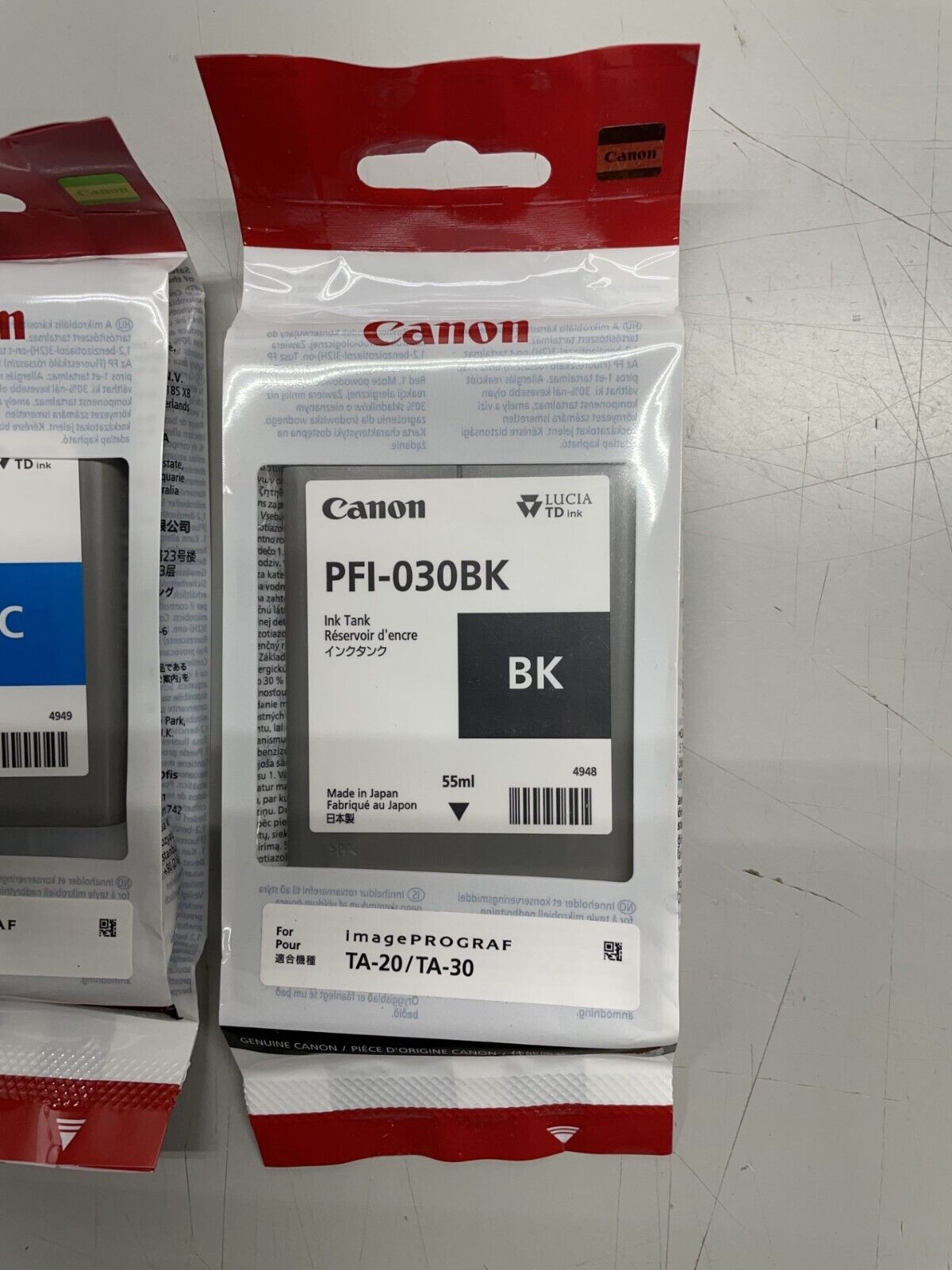 Canon PFI-030 ImagePROGRAF 55ml LUCIA TD Pigment Ink Tank Set Y M C BK