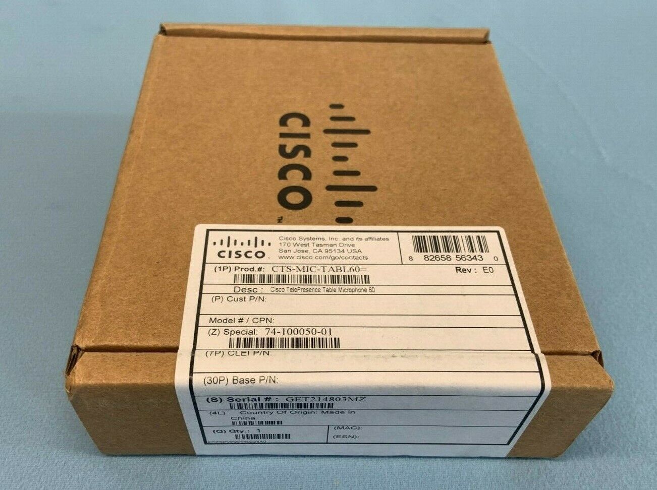 Cisco Telepresence Table Microphone 60 | CTS-MIC-TABL60 | 74-100050-01