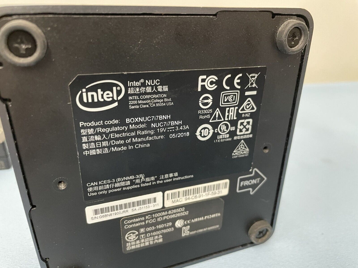 Intel NUC NUC7i7BNH 7th Gen i7 CPU Mini PC Computer w/ Microsoft Windows Pro and