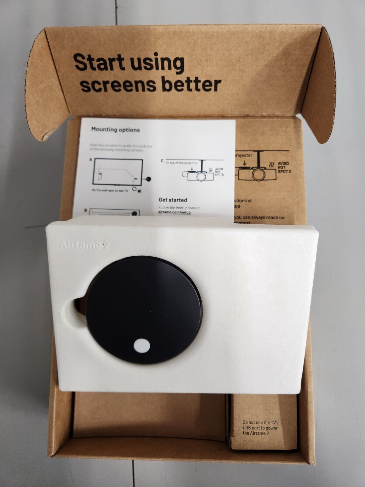 Airtame 2 AT-DG2 Wireless Screen Sharing Device Miracast / AirPlay / Googlecast