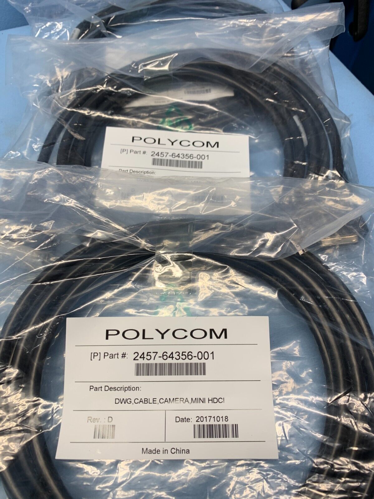 Polycom RealPresence Group Microphone and Camera Cables (LOT OF 8 CABLES)