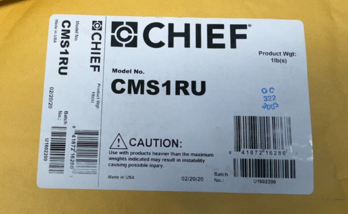 Chief CMS1RU Rack Adapter for the CMS492 Shelf (Silver) LOT OF 5