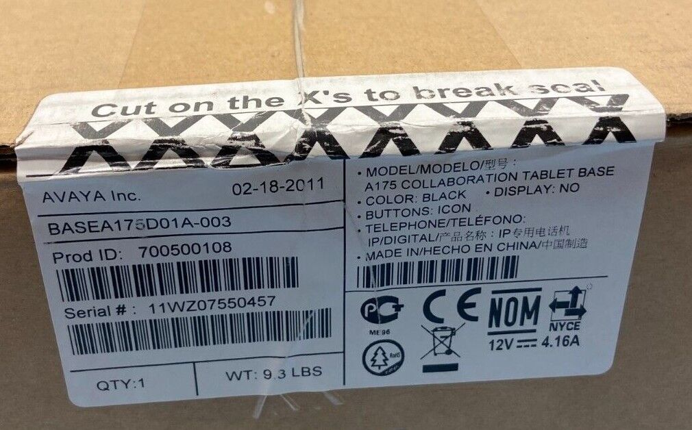 Avaya 700500108 A175 Video Device Base