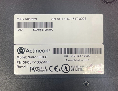 Actineon Siilent 8QLP 4 Screen Player S8QLP-1302-000
