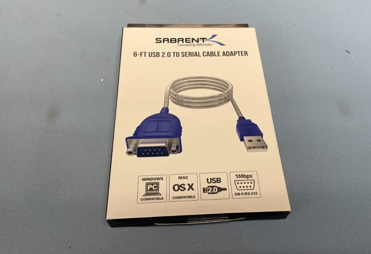Sabrent USB 2.0 To Serial Cable Adapter 2.5 Ft CB9P6F LPAV