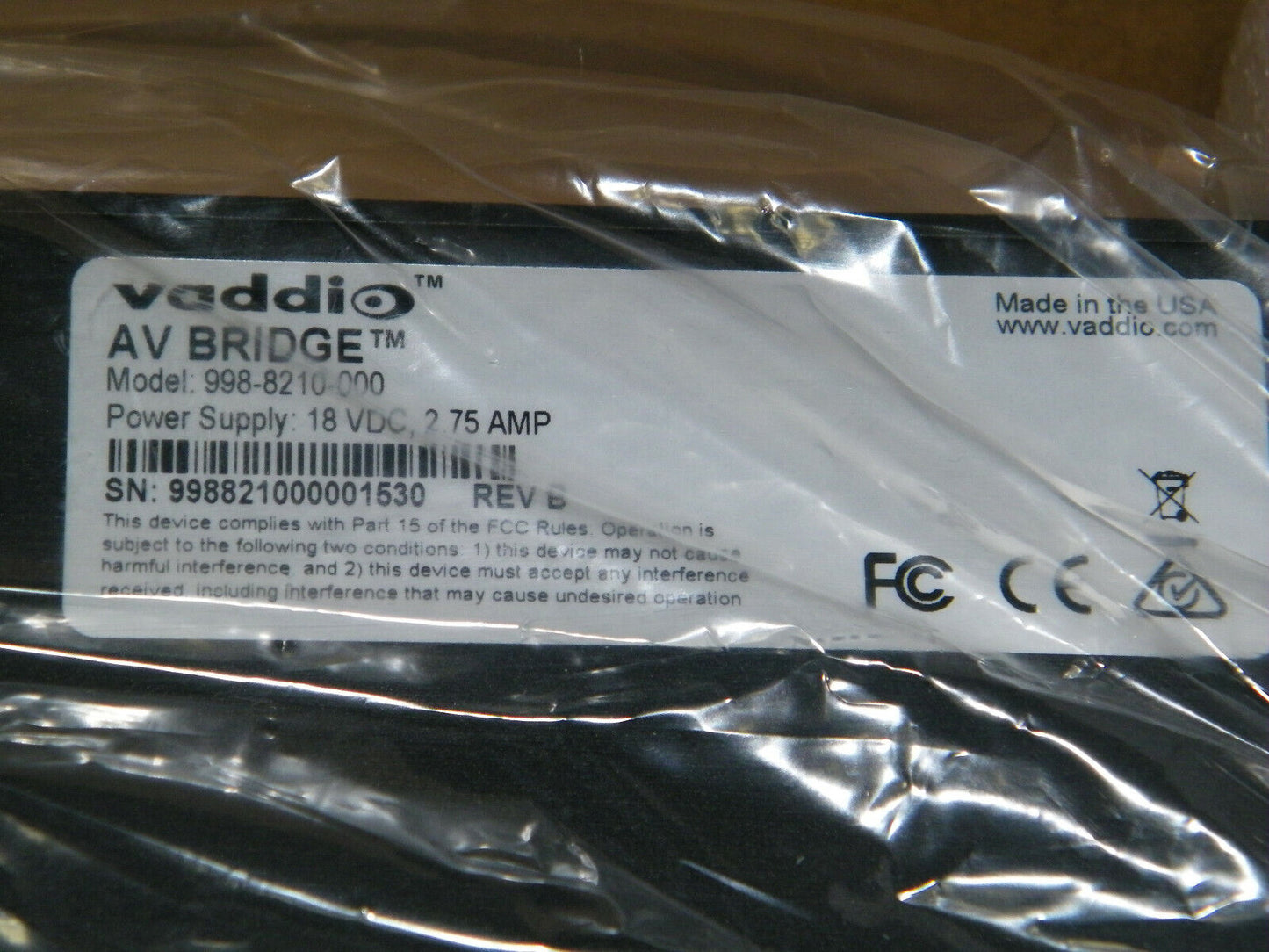 Vaddio AV Bridge / 998-8210-000 / HD Media Streaming