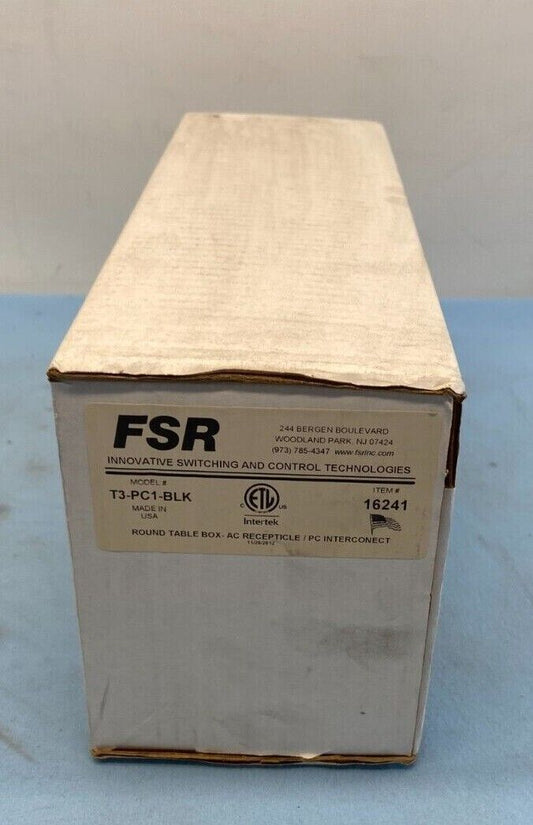 FSR T3-PC1BLK Table Box for Single User (Black)