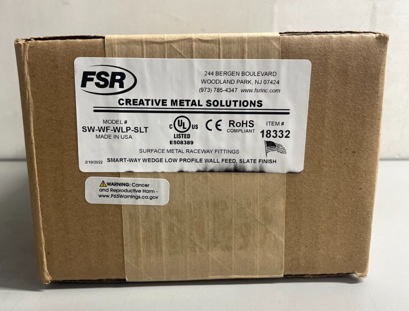 FSR SW-WF-WLP-SLT Wedge Wall Feed for Metal Stud with 1 or 2 circuits of power