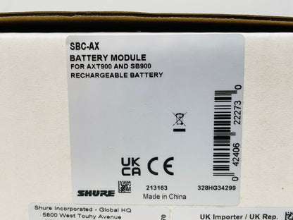 Shure SBC-AX Battery Charging Module for AXT900 and SB900 Rechargeable Battery