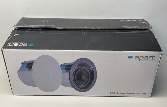 Apart CM60DTD 6.5" 2-Way Thin Edge Ceiling Speakers White (Pair)