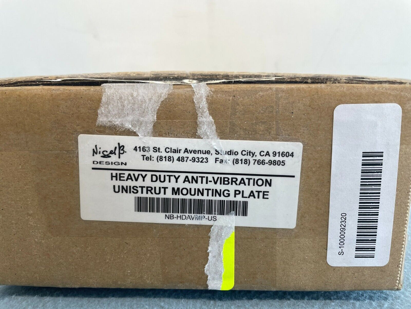 Nigel B Design Heavy duty Anti-Vibration Unistrut Mounting Plate