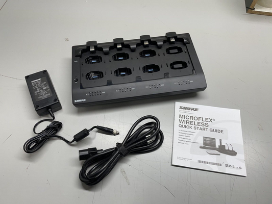 Shure MXWNCS8 Microflex Networked Wireless Charging Base Station & Power Supply