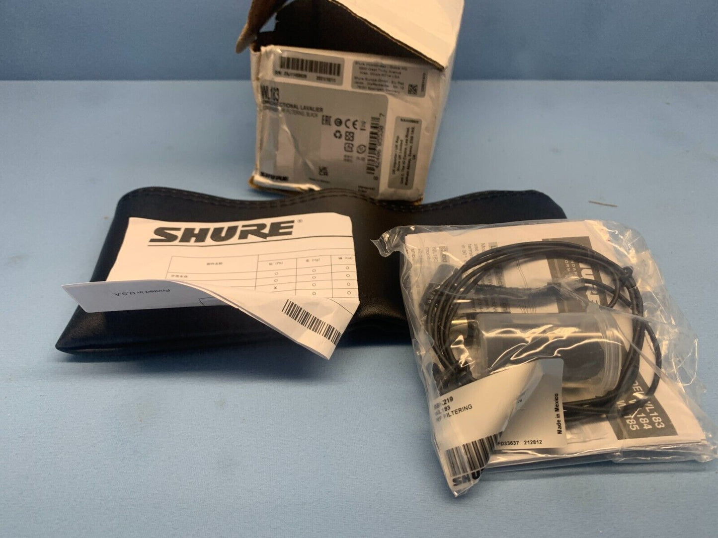 Shure WL 183 Omnidirectional Lavalier / Condenser, RE Filtering, Black