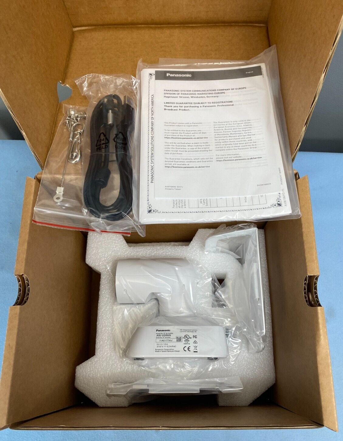 Panasonic AW-UE4WG Compact 4K PTZ Camera with IP Streaming (White) NOB