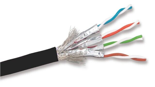 West Penn 254247F CAT7 Category 7 4-Pair 22AWG 1000' Spool Flexible Plenum Cable