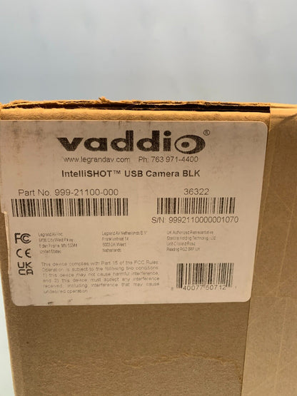 Vaddio IntelliSHOT Auto-Tracking USB/HDMI/IP Streaming Camera w/ 30x Zoom Black