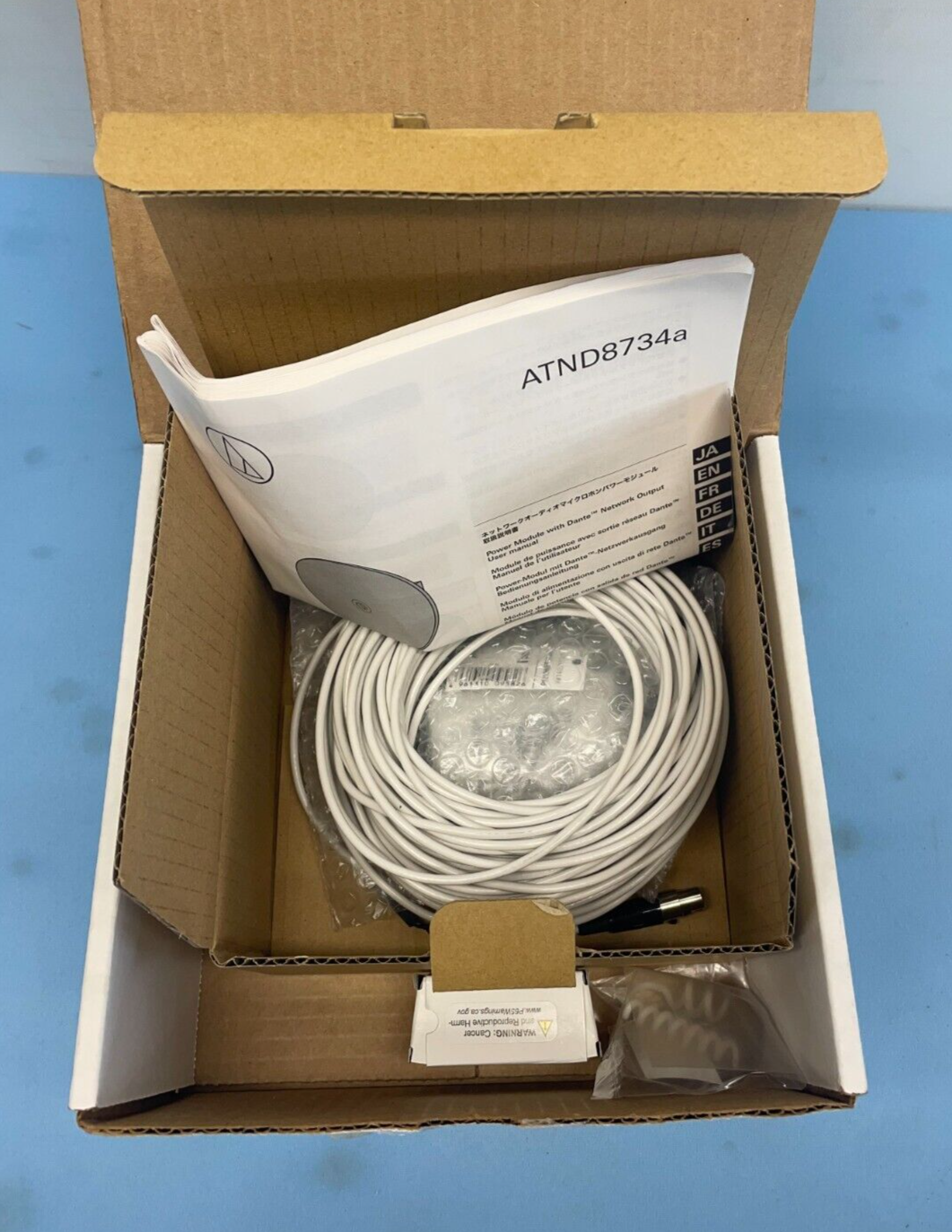 Audio-Technica ATND933aWC Cardioid Condenser Hanging Microphone w/Power Module