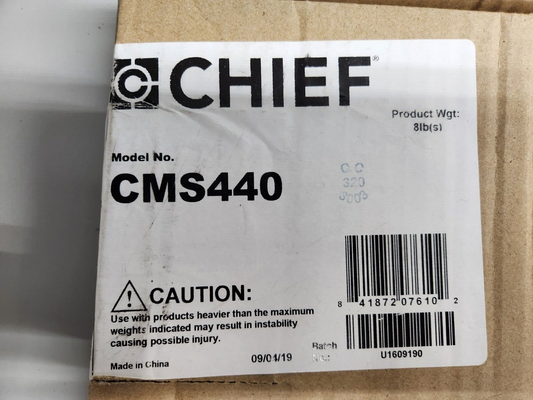 Chief CMS440 Speed-Connect Lightweight Suspended Ceiling Kit (White) New