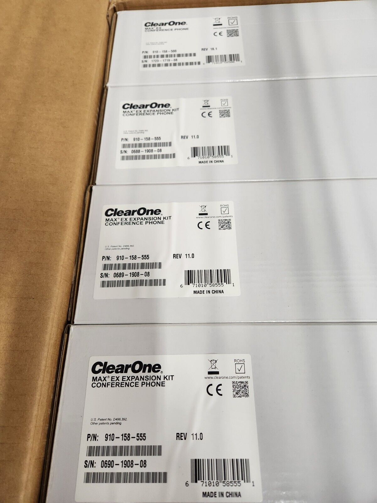 ClearOne 910-158-500-02 Maxattach Conference Phone 4-Pack NEW